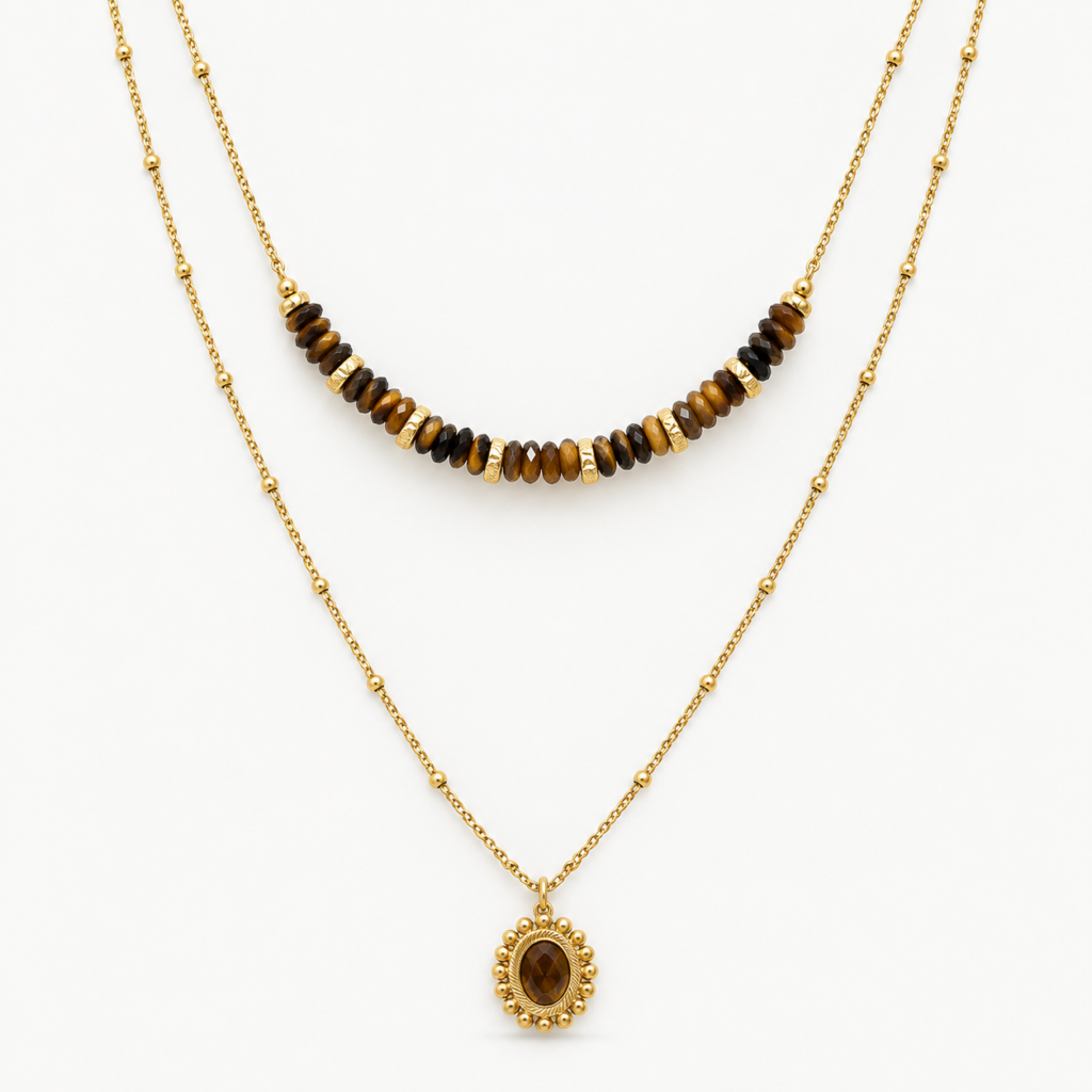 Golden Dusk Layered Necklace