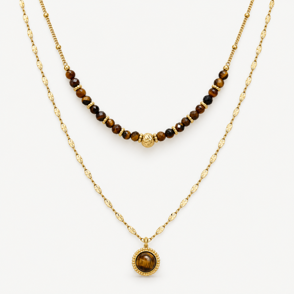 Golden Sun Layered Necklace