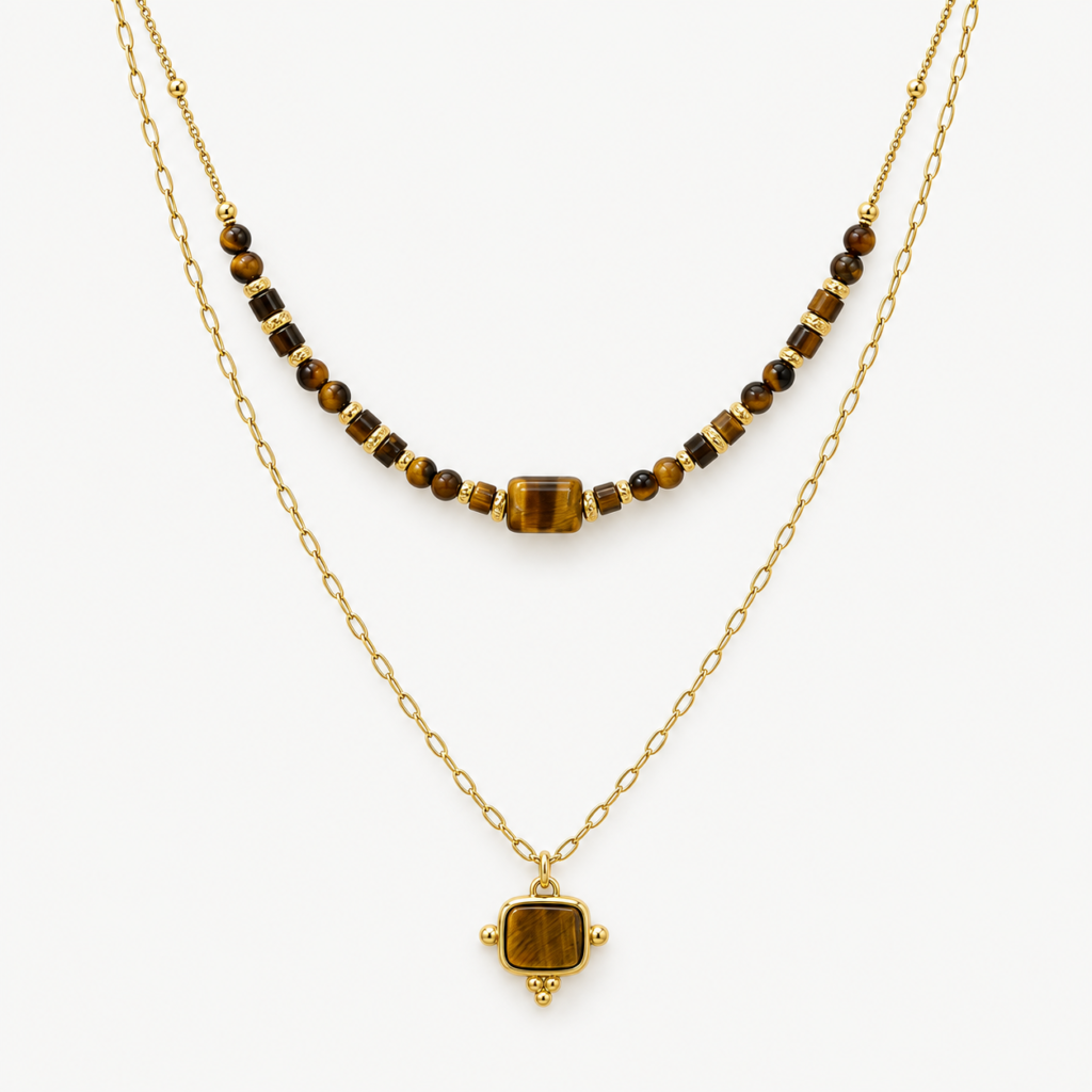 Double-Layer Tiger's Eye Necklace